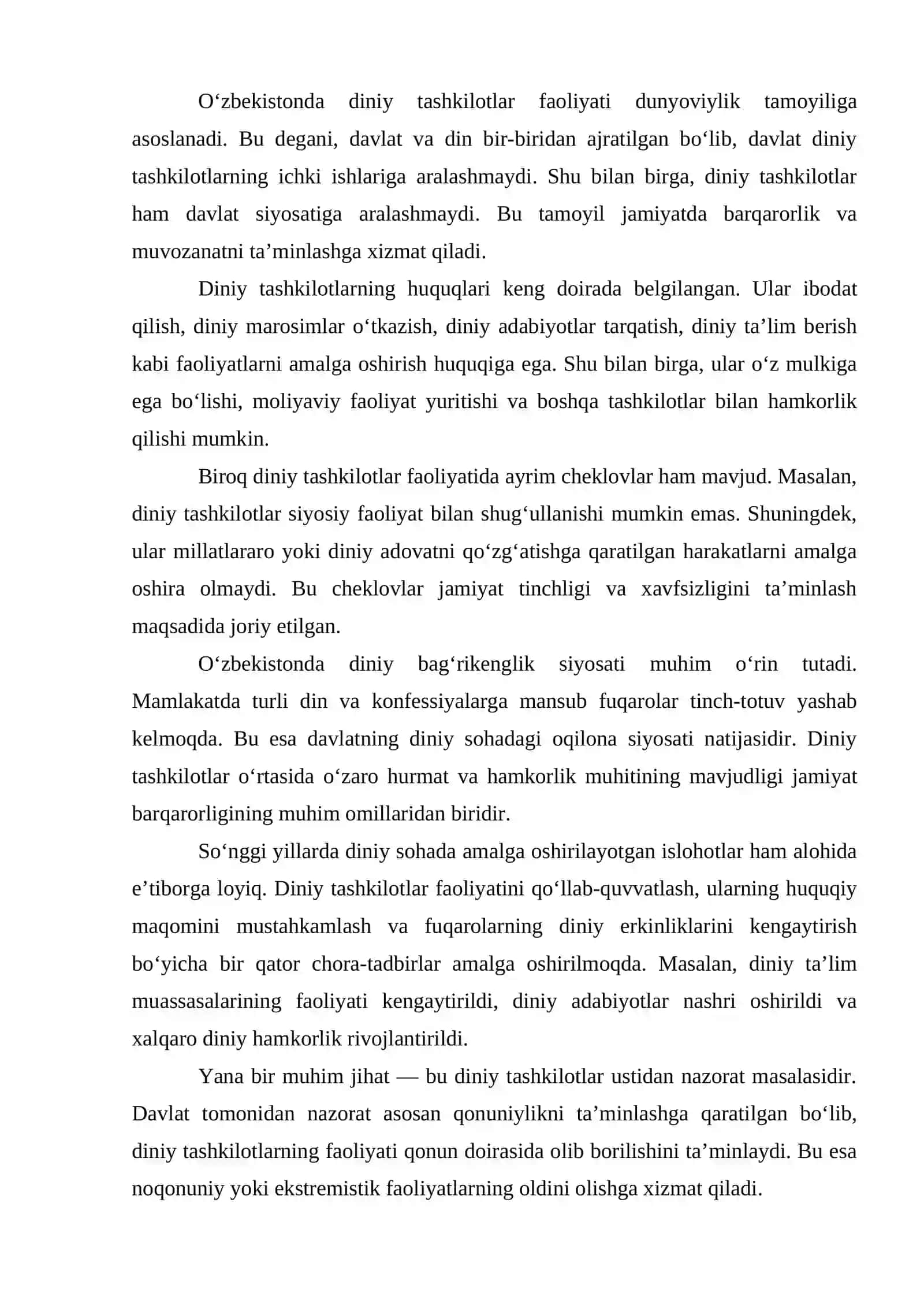 Oʻzbekistonda faoliyat yurituvchi diniy tashkilotlar 3