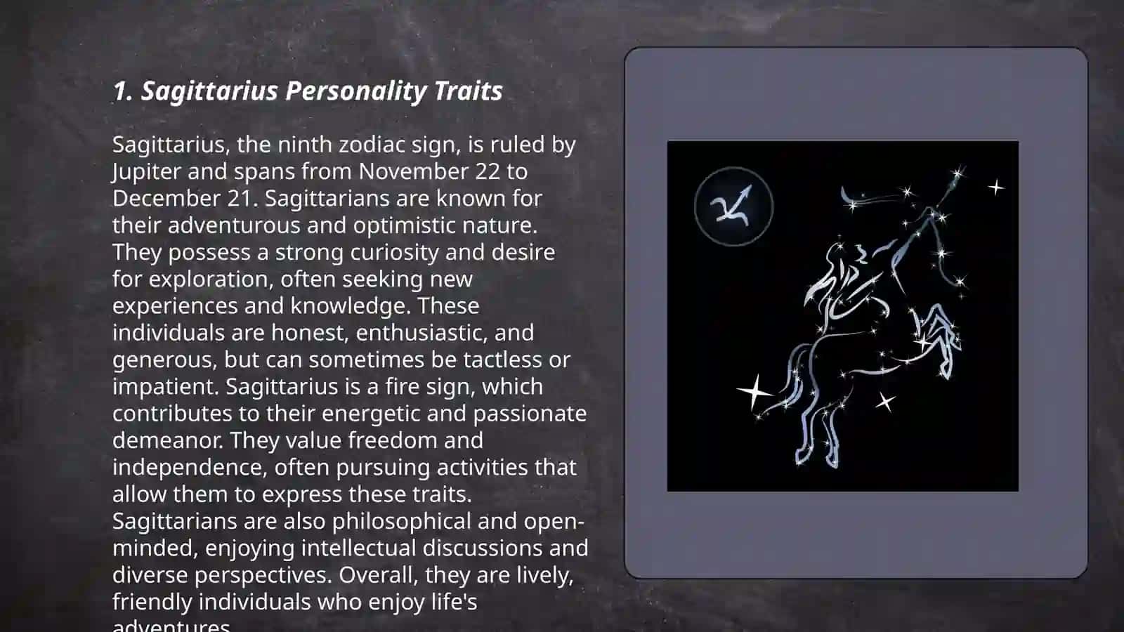 Sagittarian zodiac 3