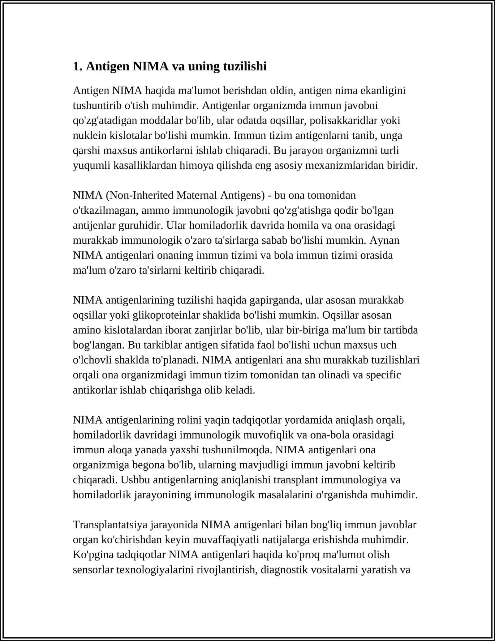 ANTIGEN NIMA,ANTIGEN-ANTITELA XUSUSIYATLARI 3