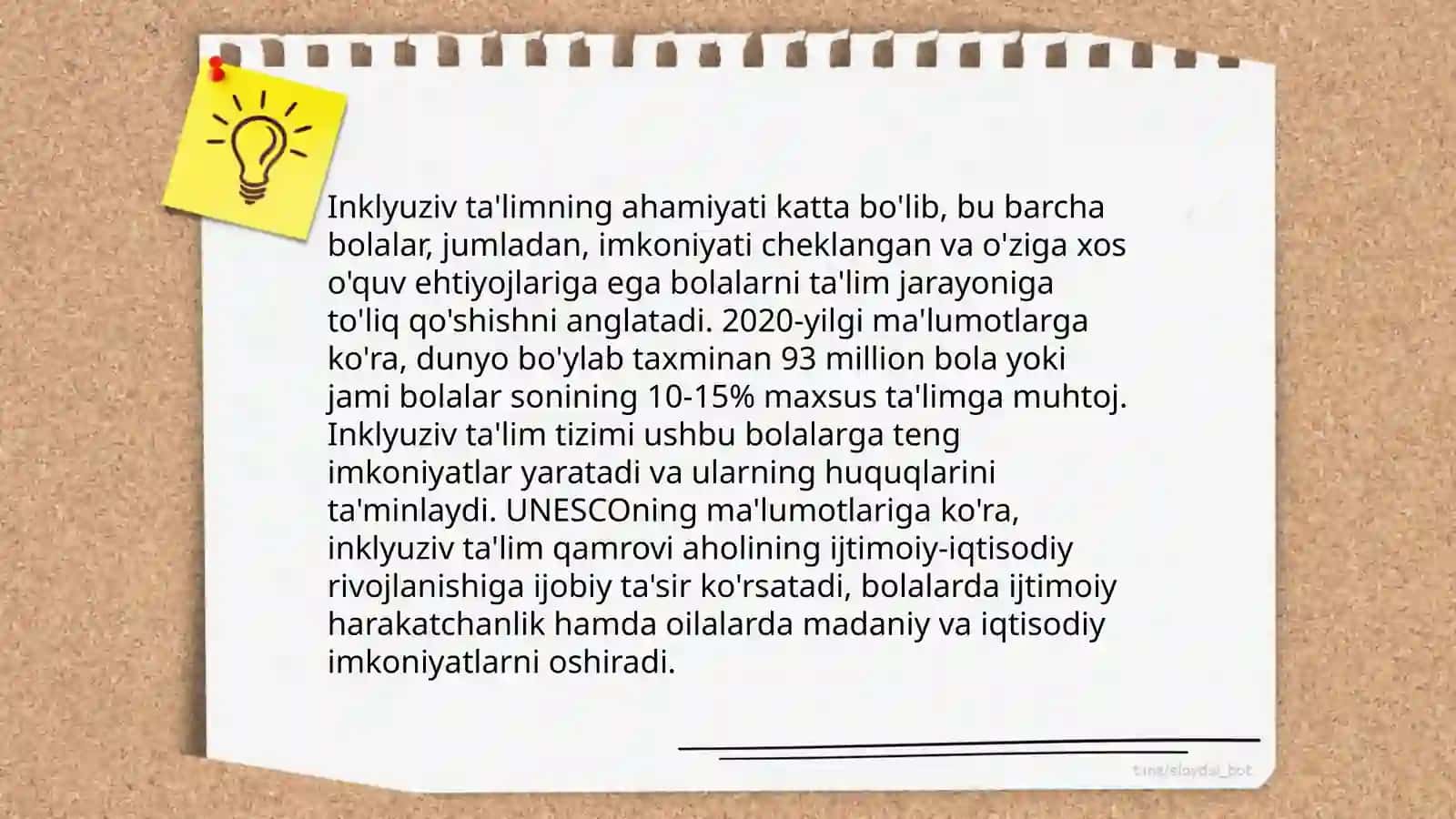 Alohida talim ehtiyojlariga ega shaxslarni inklyuziv talim konsepsiyasini mohiyati va asosiy qoidalari 3