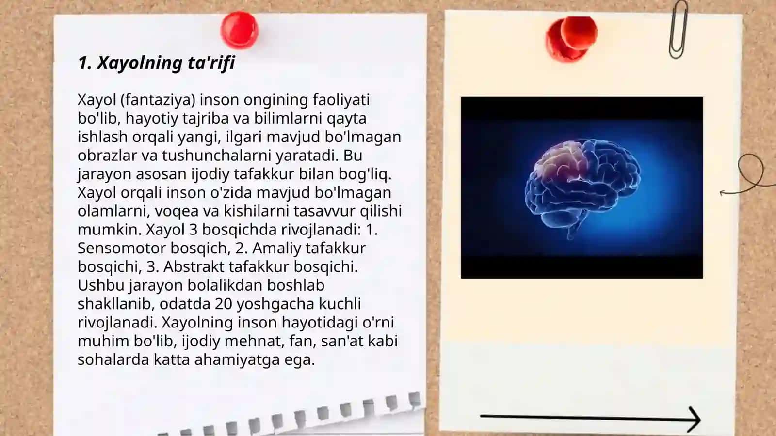 Xayol haqida tushuncha. Xayol va uning aktiv va passiv turlari 3