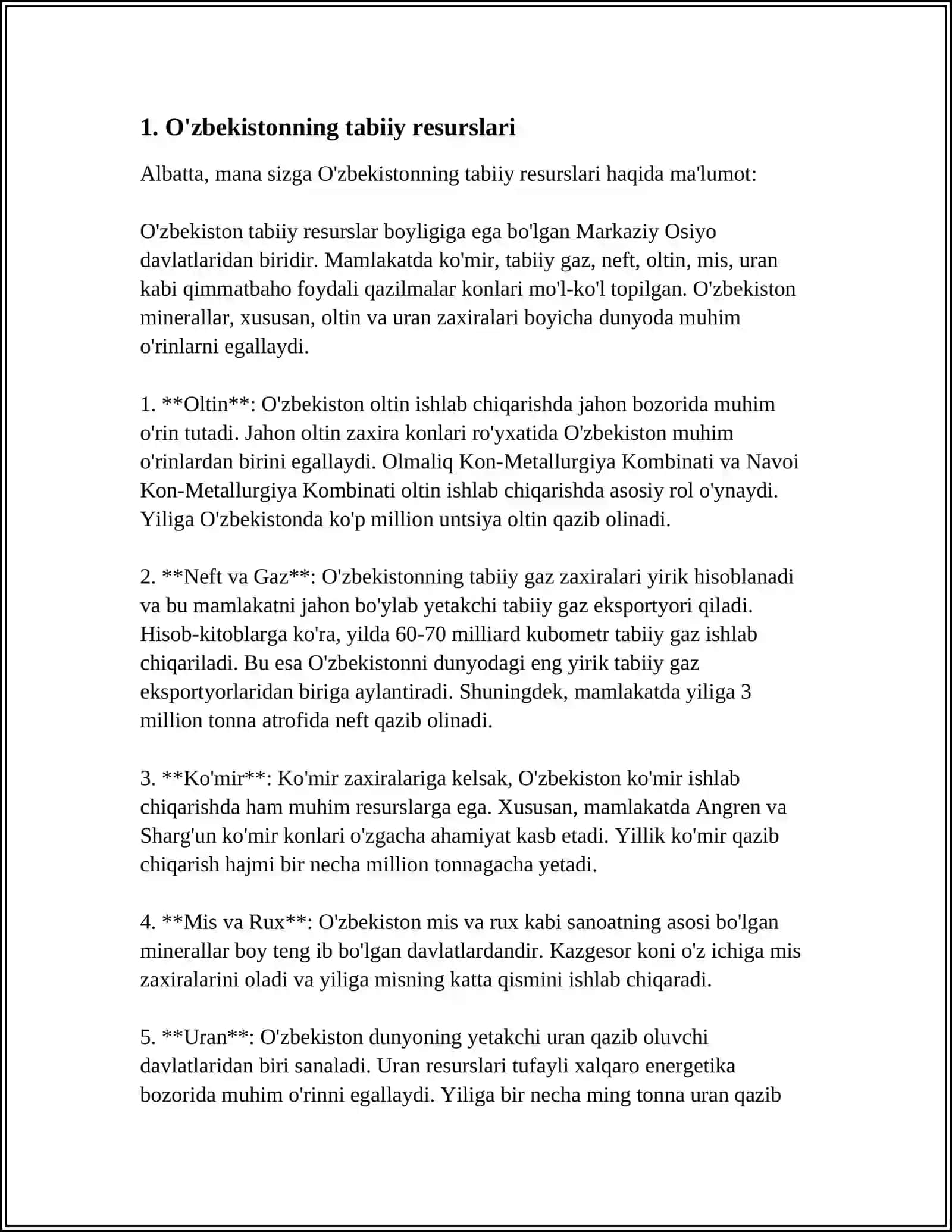O'zbekistonning IQDISODIY SALOHYATI VA IMKONYATLARI 3