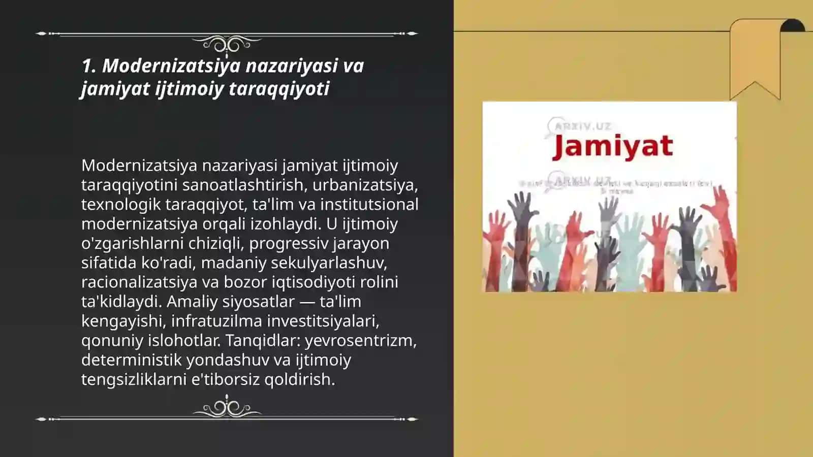 Modernizatsiya nazariyasi va jamiyat ijtimoiy taraqqiyoti 3