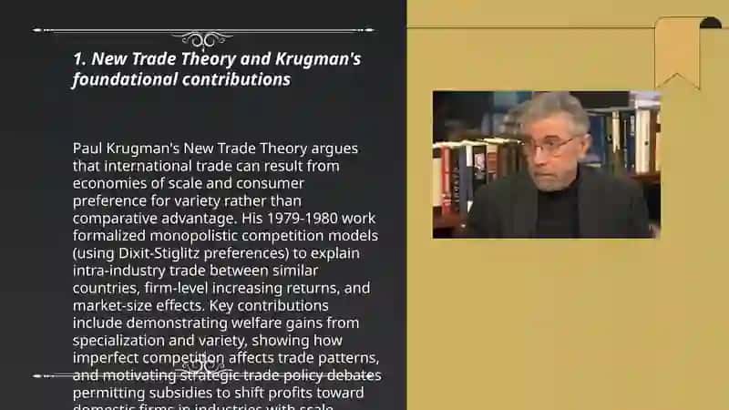 New Trade Theory and Krugman's Foundational Contributions 3