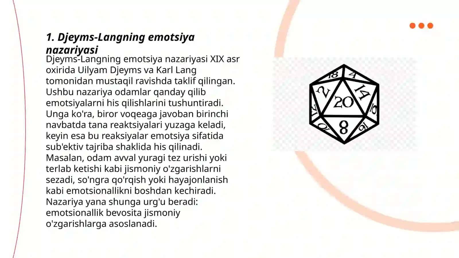 Djeyms-Langning emotsiya nazariyasi 3