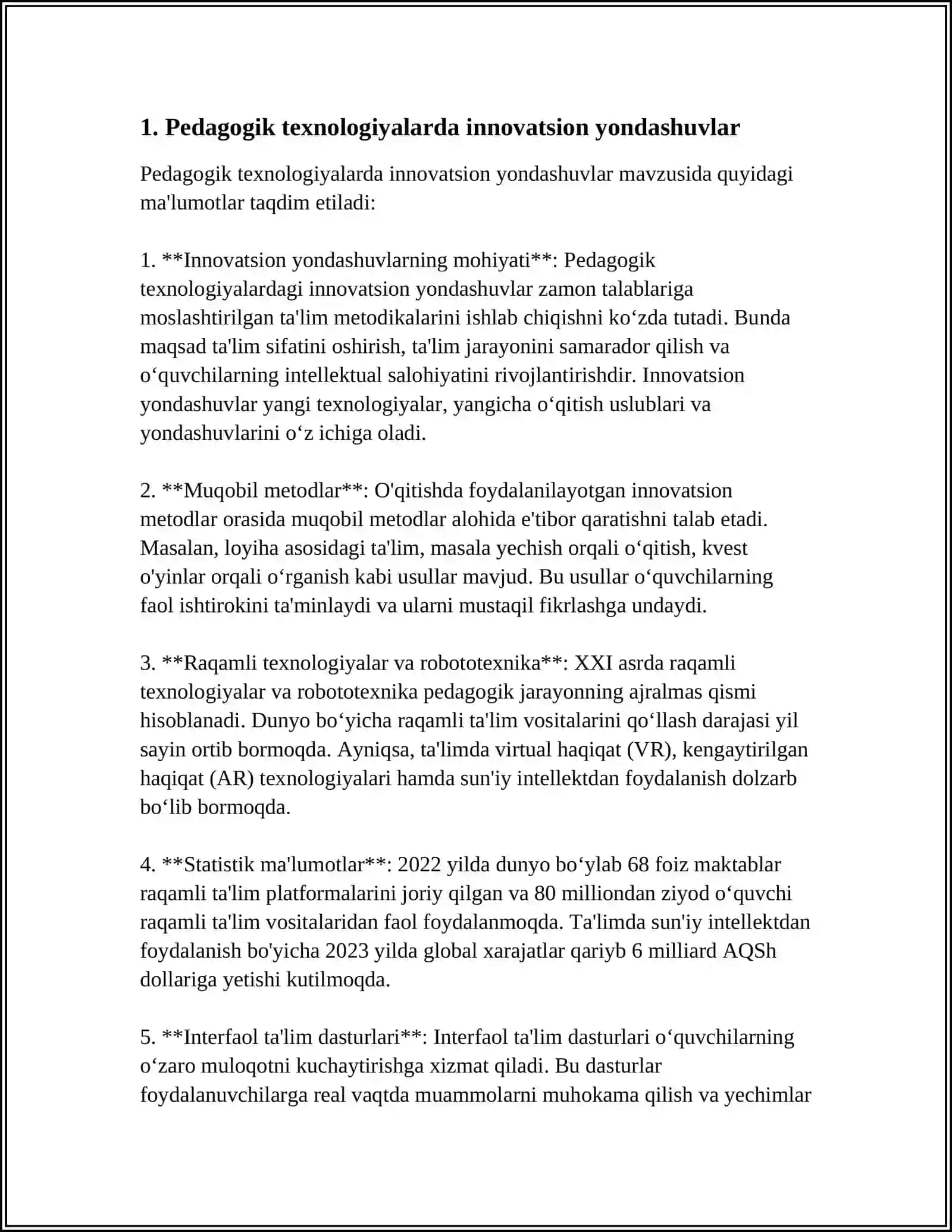 PEDAGOGIK TEXNOLOGIYALARNING TADBIQIY ASOSLARI 3