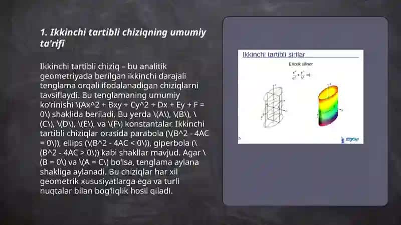Ikkinchi tartibli chiziq va uning turlari 3