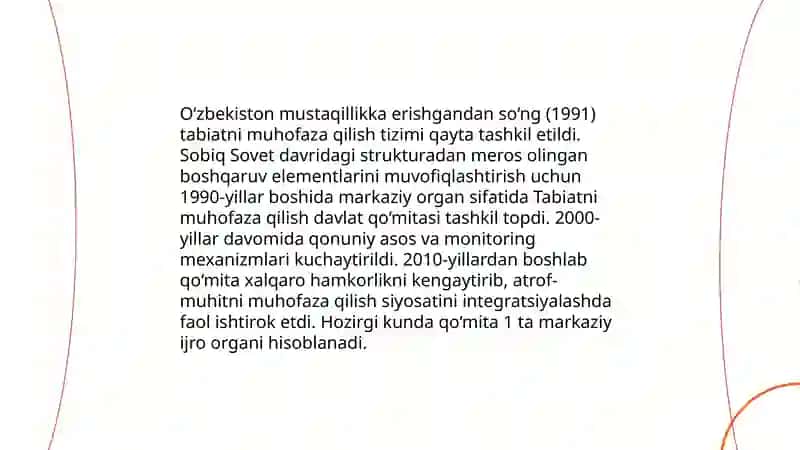 O‘zbekiston respublikasi tabiatni muhofaza qilish davlat qo'mitasi va uning faoliyati 3
