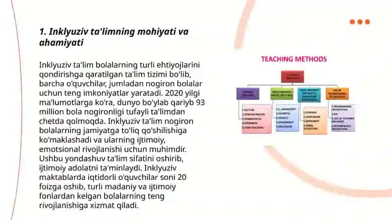 Inklyuziv ta'limda pedagogik texnologiyalardan foydalanish mavzusi 3