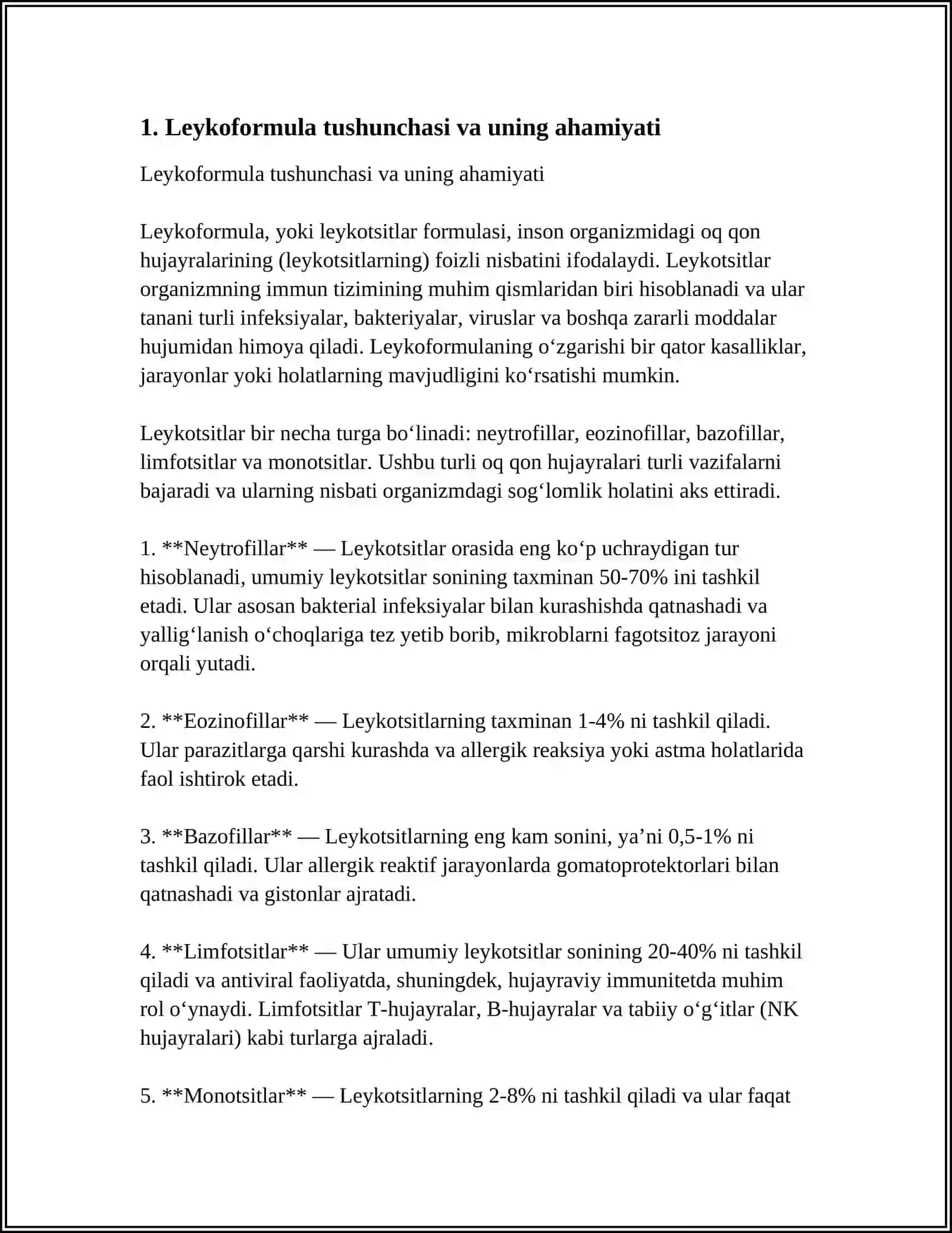 TURLI XIL KASALLIKLARDA LEYKOFORMULADAGI O‘ZGARISHLAR VA UNING DIAGNOSTIK AHAMOYATI 3