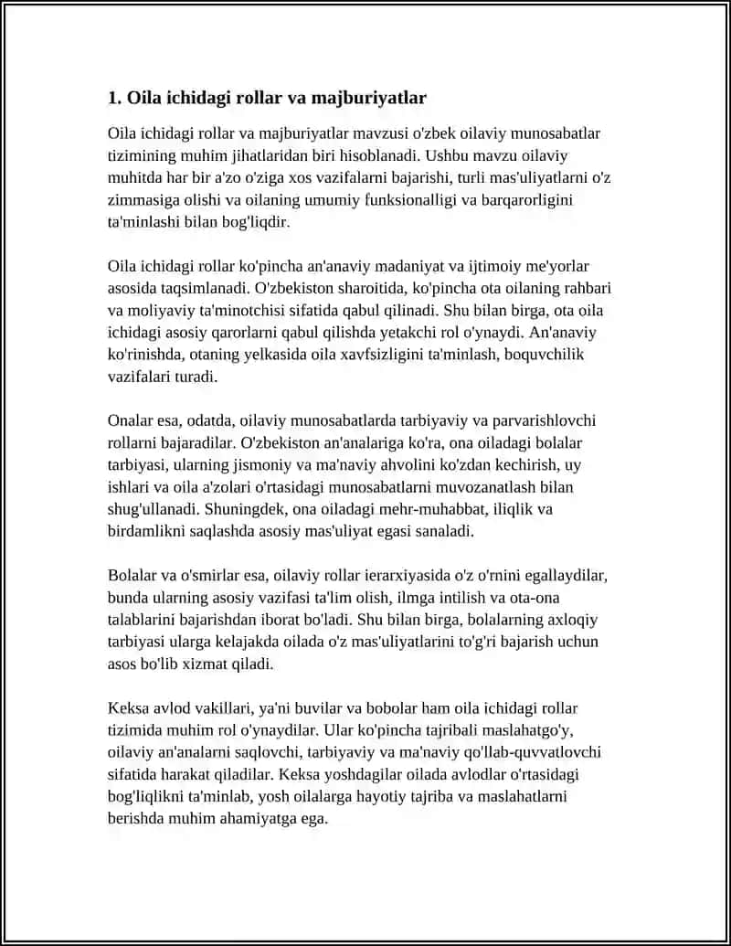 Oila ichidagi rollar va majburiyatlar 3