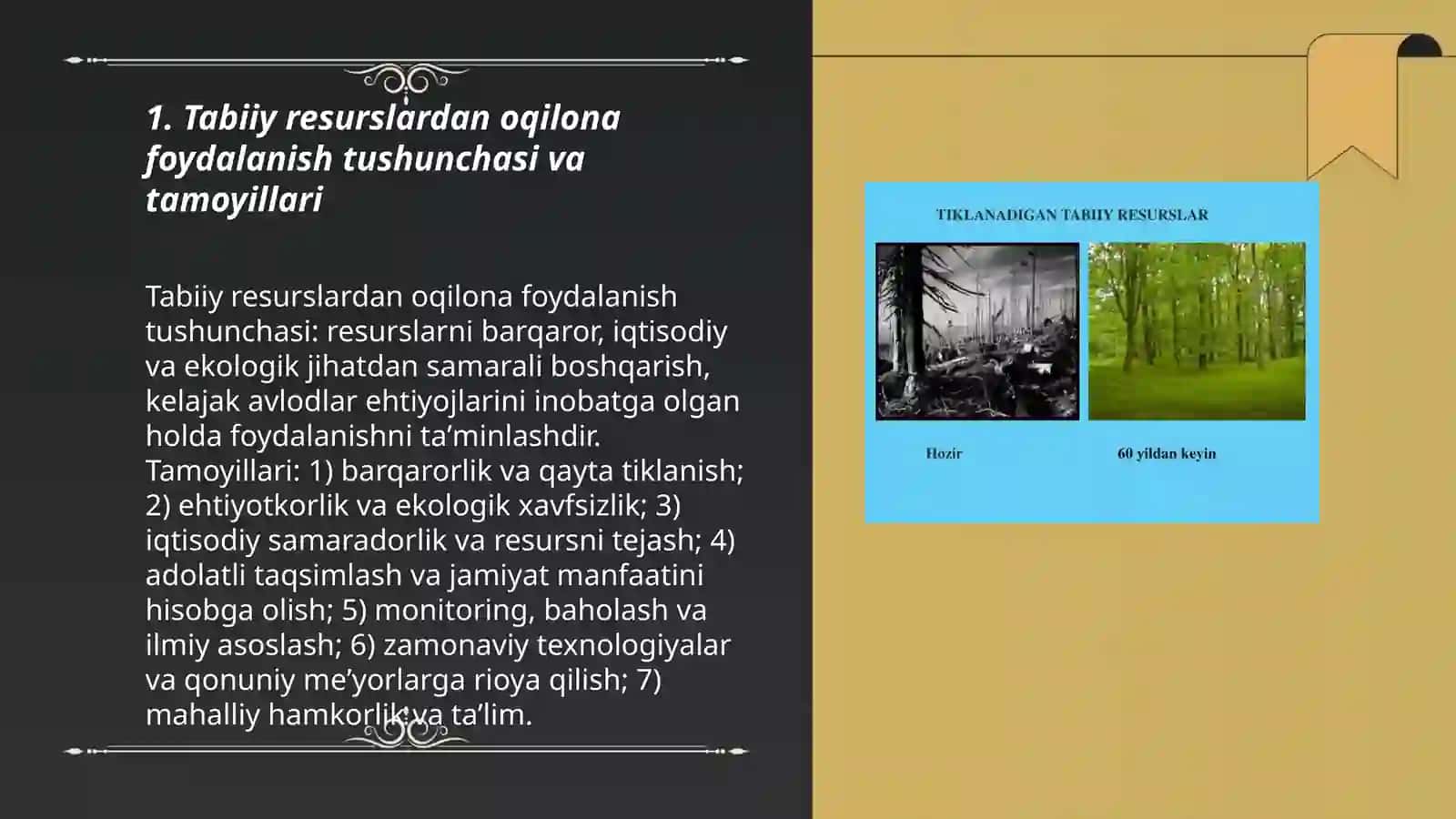 Tabiiy resurslardan oqilona foydalanish by Xudoyqulov Sanjar 3