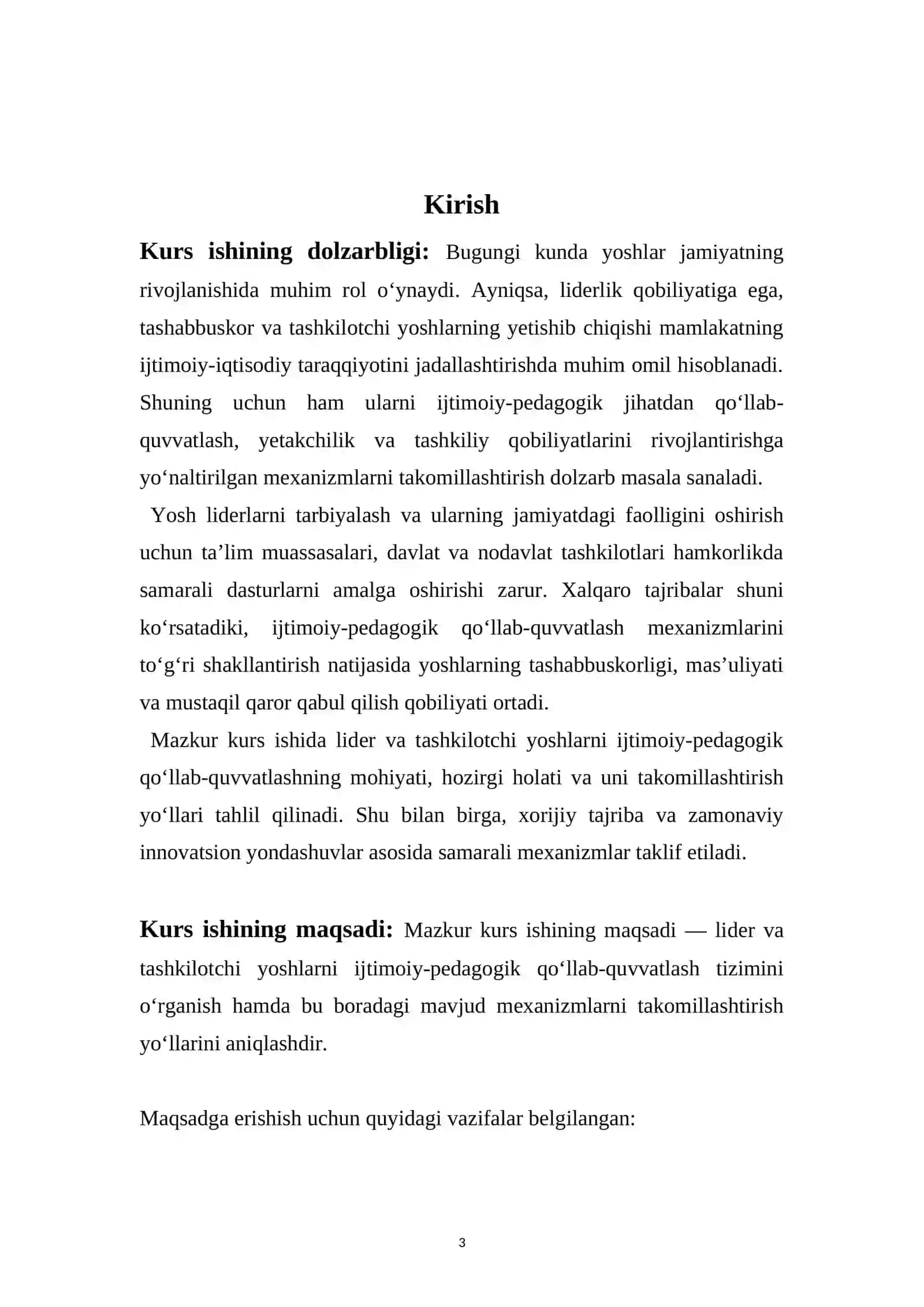 Lider va tashkilotchi yoshlarni Ijtimoiy pedagogik qoʻllab- quvvatlash mexanizlarini takomillashtirish 3