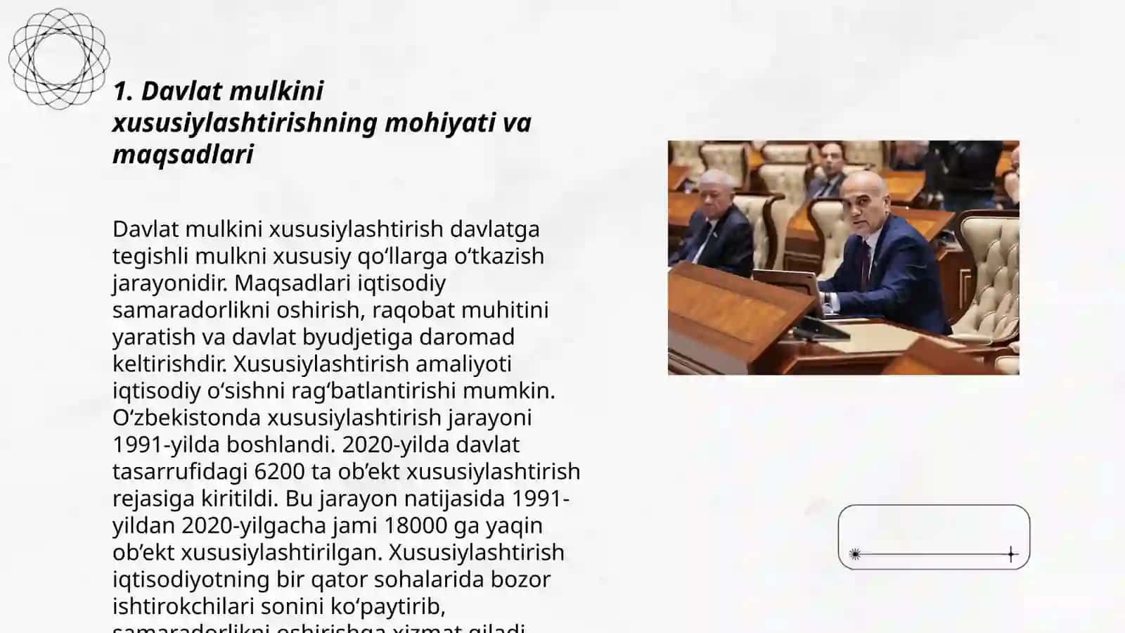 Davlatning mulkini xususiylashtirish va boshqarish siyosati 3