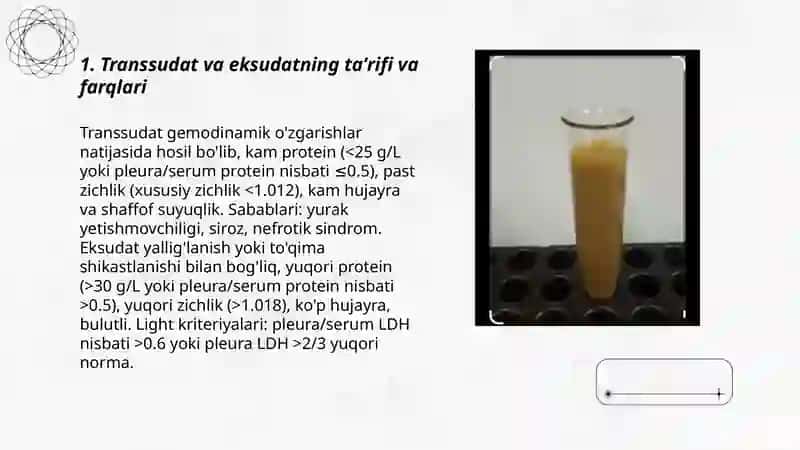 Transsudat va Eksudat nima va uning labarator tahlili 3