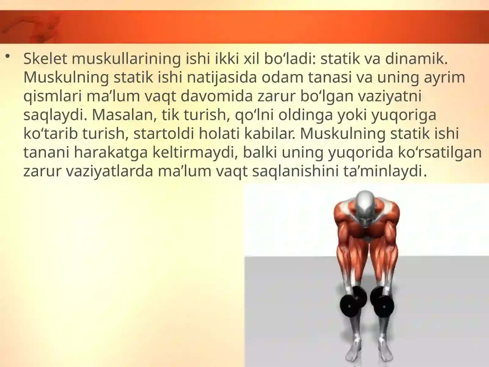 “Muskullarning ishlashi” mavzusi 3