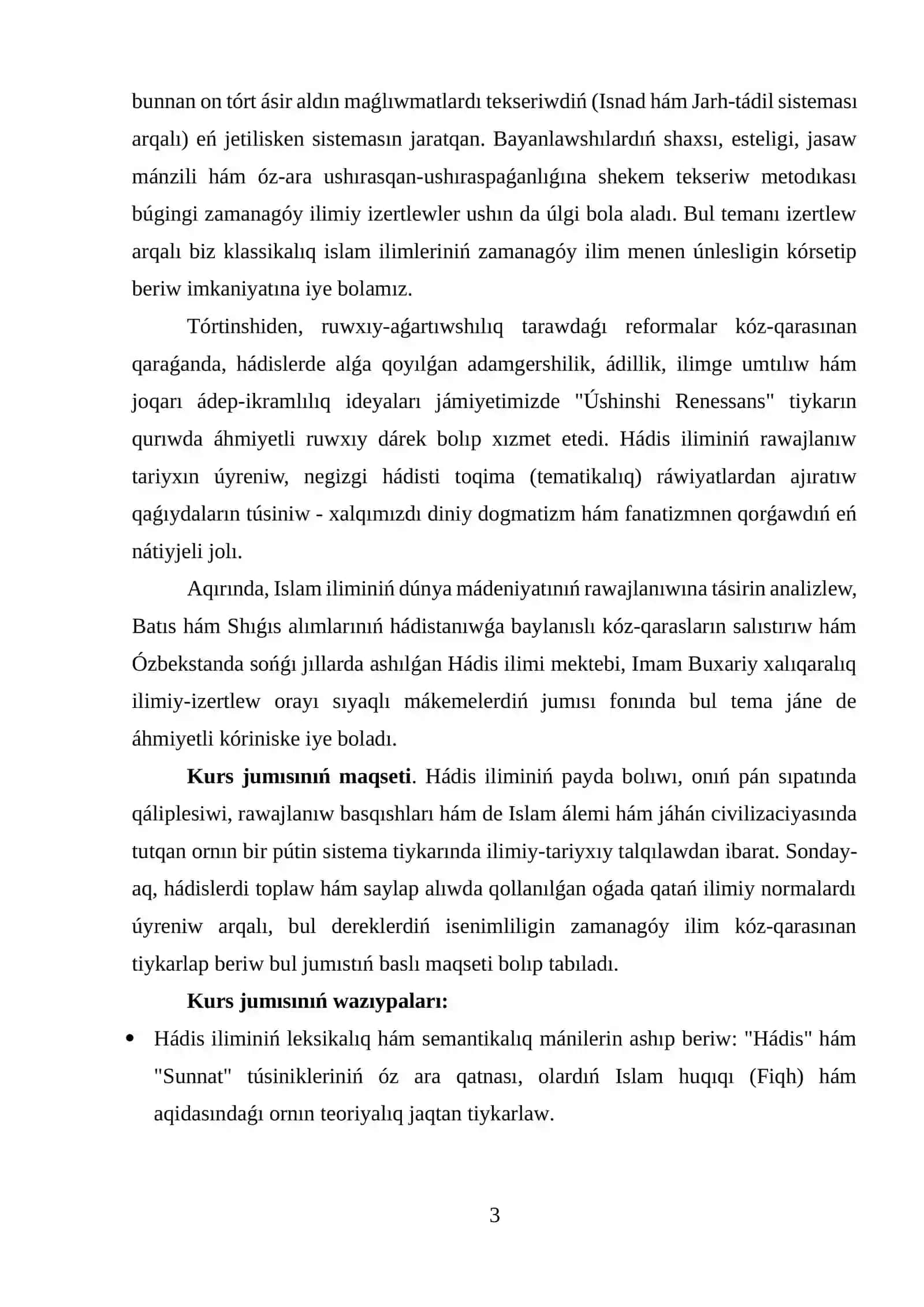 Hádis iliminiń payda bolıwı hám rawajlanıwı 3
