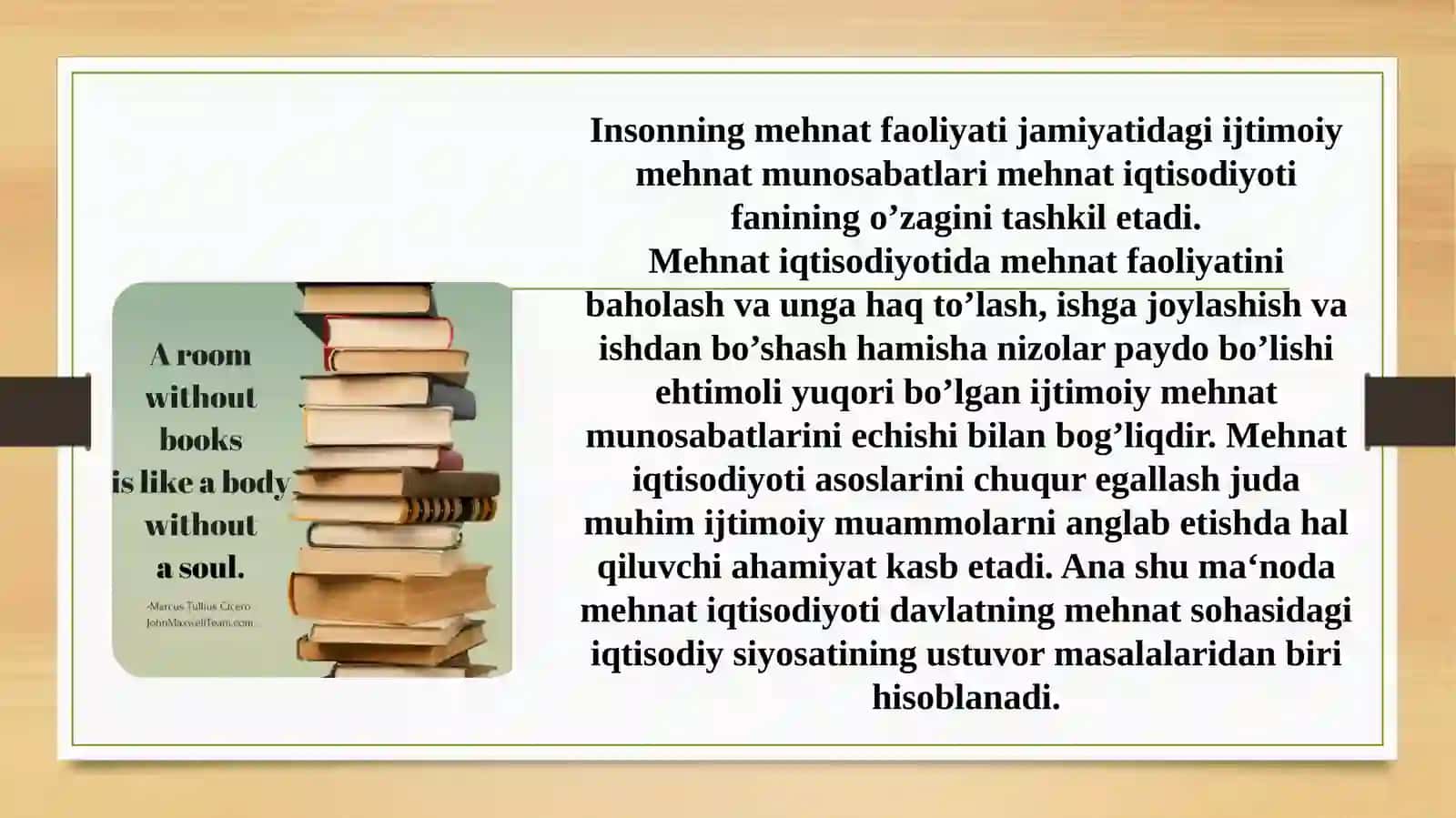 MEHNAT IQTISODIYOTI FANINING MOHIYATI VA UNING TARKIBIY YO’NALISHLARI 3