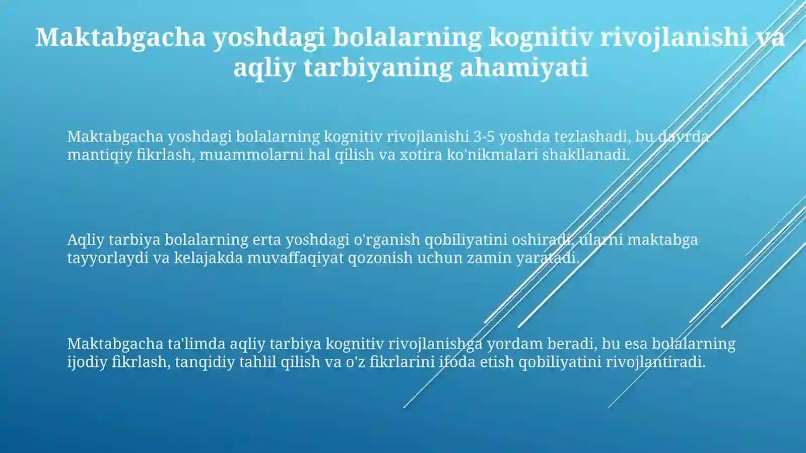 Maktabgacha ta'lim tashkilotlarida aqliy tarbiya 3