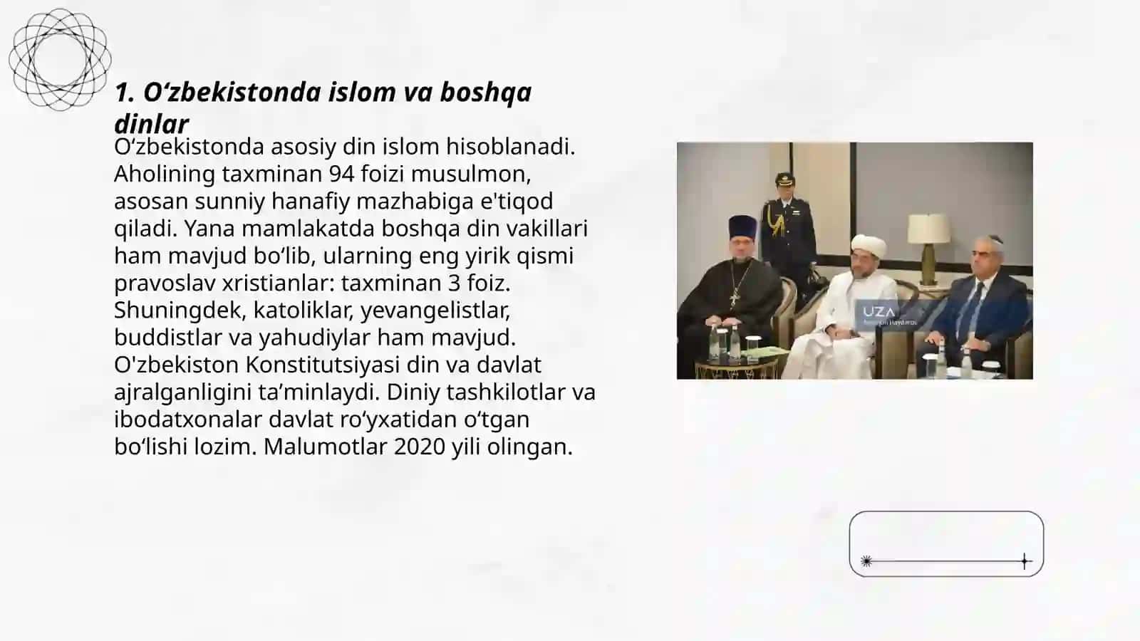 Oʻzbekistondagi boshqa diniy konfessiyalar 3
