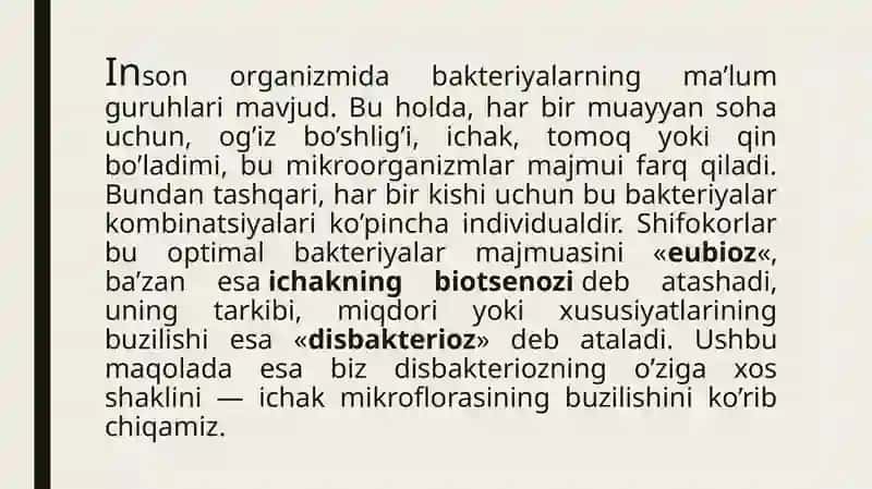 Bolalardagi Disbakteriozlar 3