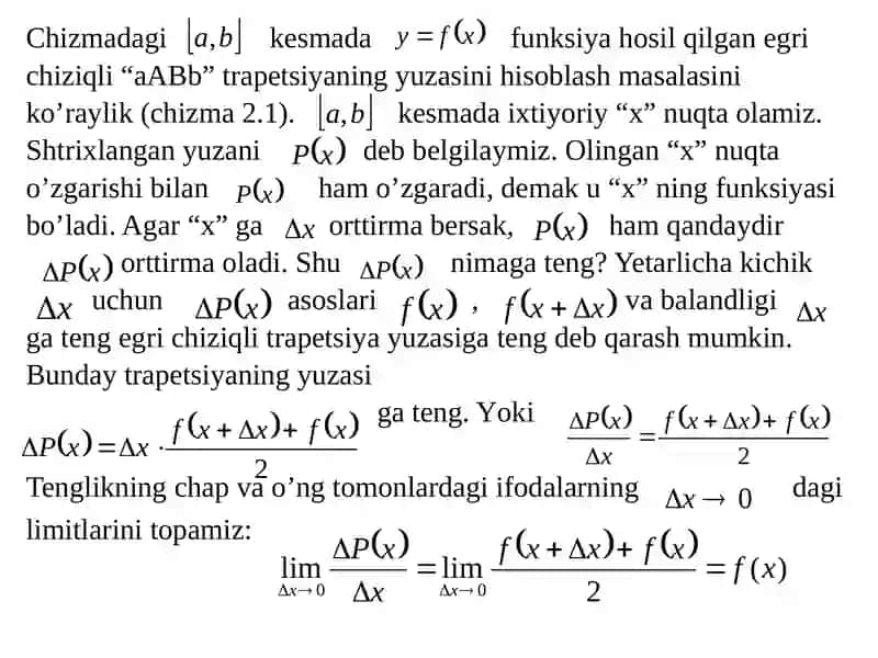 Aniq integral va uni hisoblash usullari 3