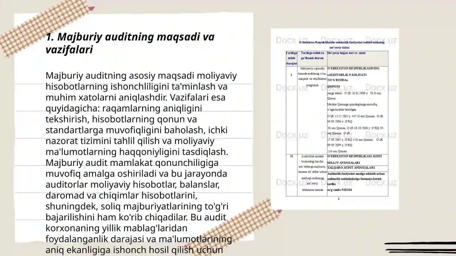 Majburiy audit va tartibga solish 3
