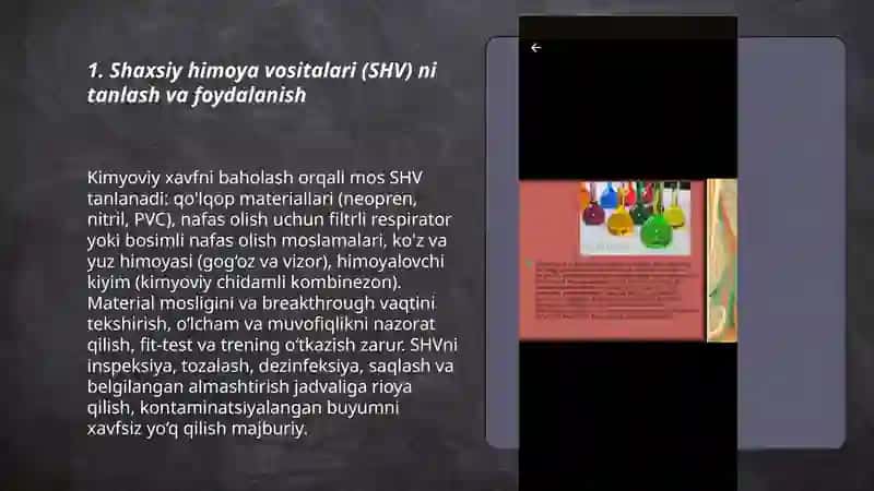 Kimyoviy moddalar bilan ishlashda sanitariya choralari 3