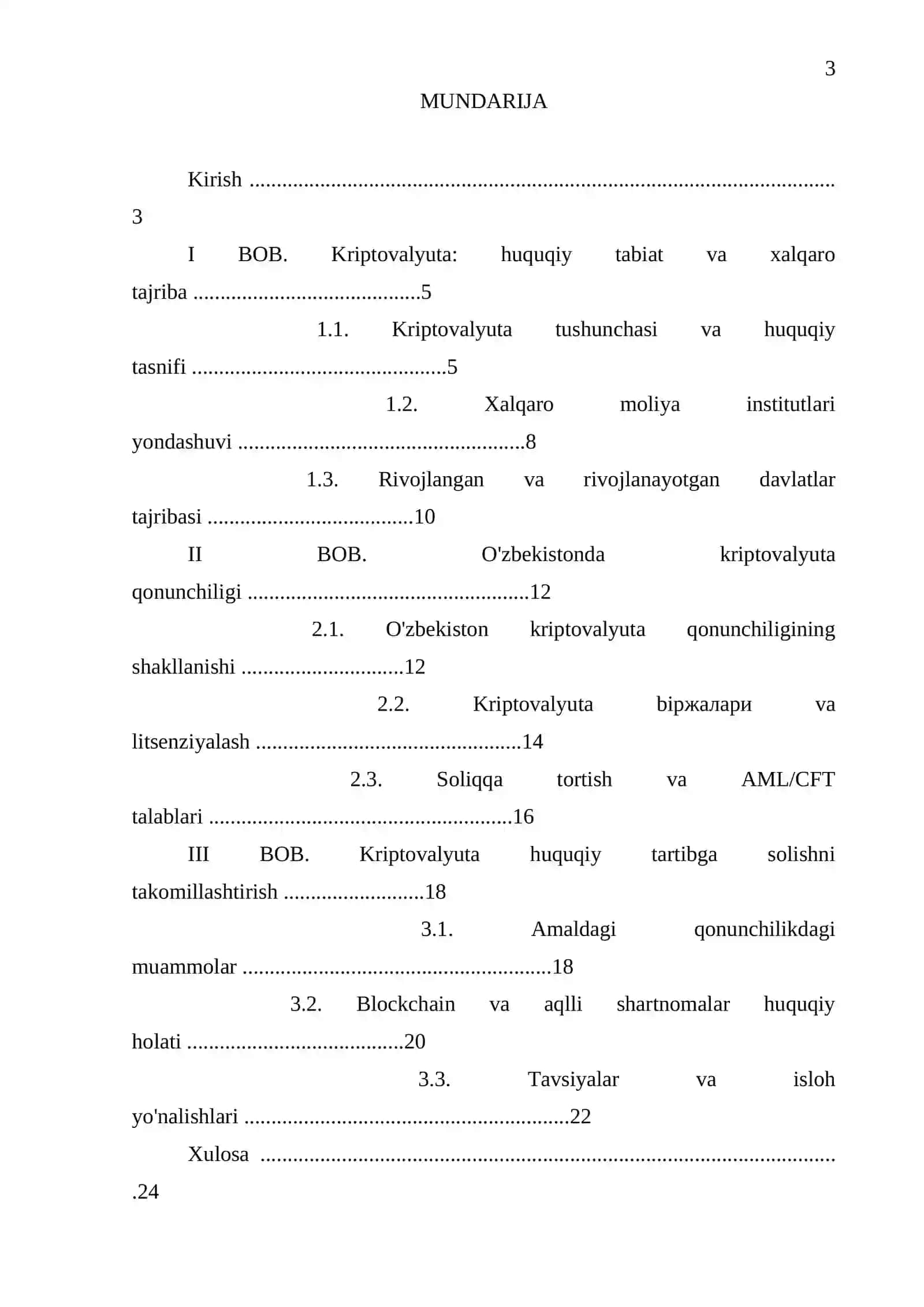"Kriptovalyuta operatsiyalarini huquqiy tartibga solish" 3