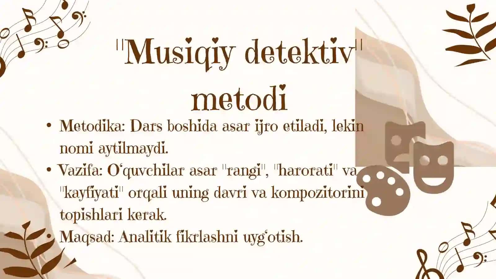 Taqdimot|Musiqa  fanini oʻqitishda innovatsion yondashuv 3