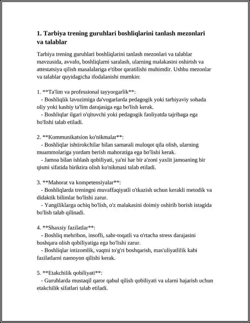 TARBIYA TRENING GURUHLARIDAGI BOSHLOVCHILARNI TAYYORLASH VA ATTESTASIYA QILISH MASALALARI 3
