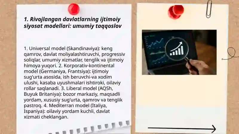 Ijtimoiy siyosatning zamonaviy modeli: rivojlangan davlatlar tajribasi (Qoraqalpog'iston misolida) 3