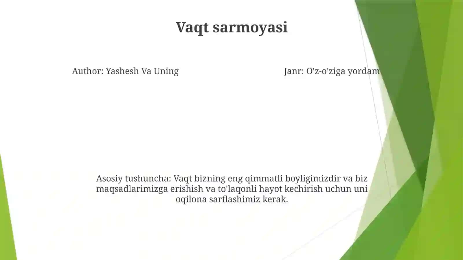 Yashash Va Uning Hikmatlar To'Plami 3