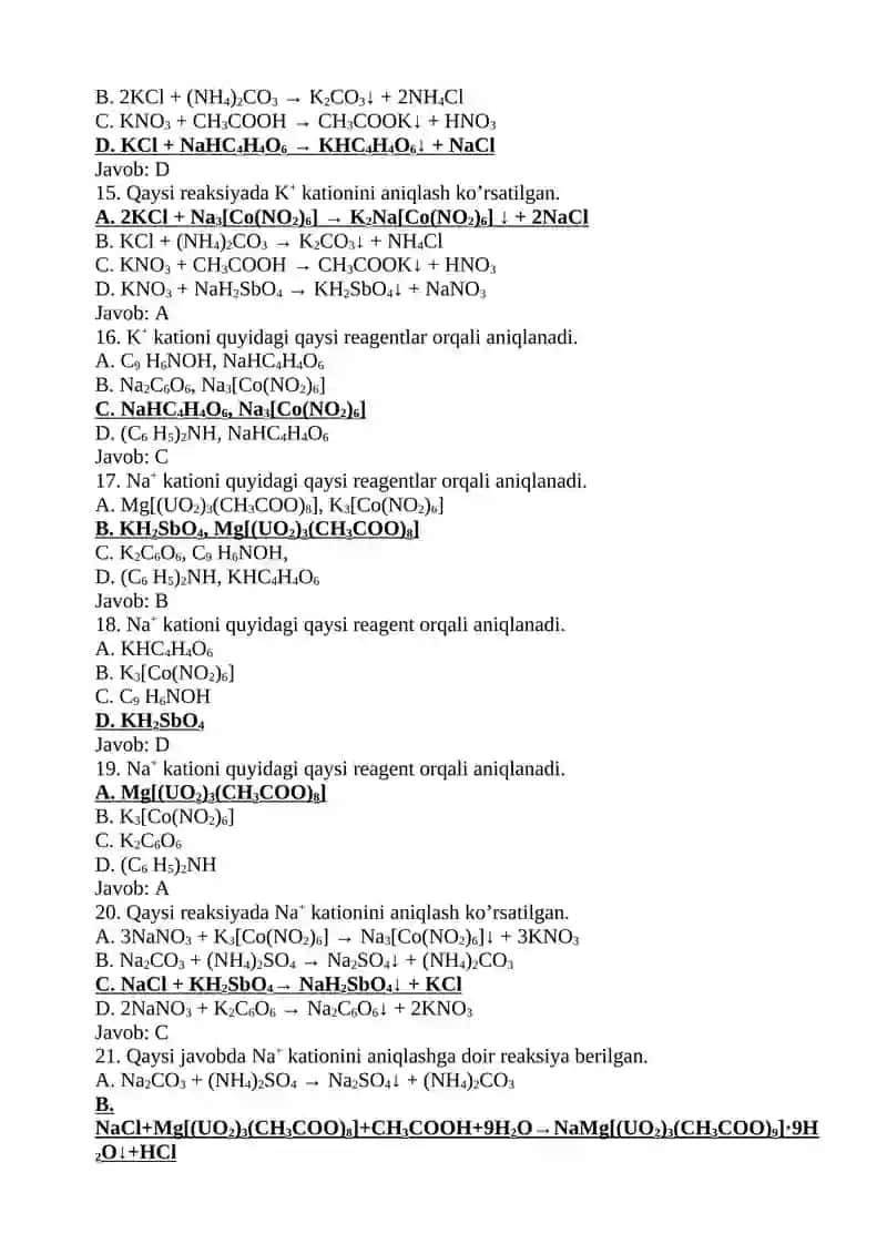 Analitik va fizkolloid kimyodan I-oraliq nazorat savollari 3