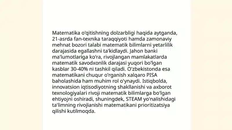 Matemetikadan sinfdan tashqari ishlarni tashkil etish metodikasi 3