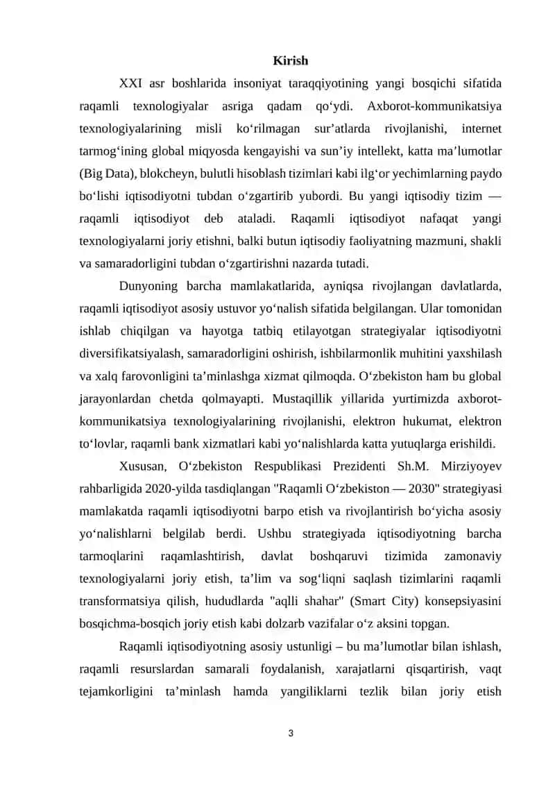 BOB. RAQAMLI IQTISODIYOT: NAZARIY ASOSLARI VA ZAMONAVIY TENDENSIYALAR 3