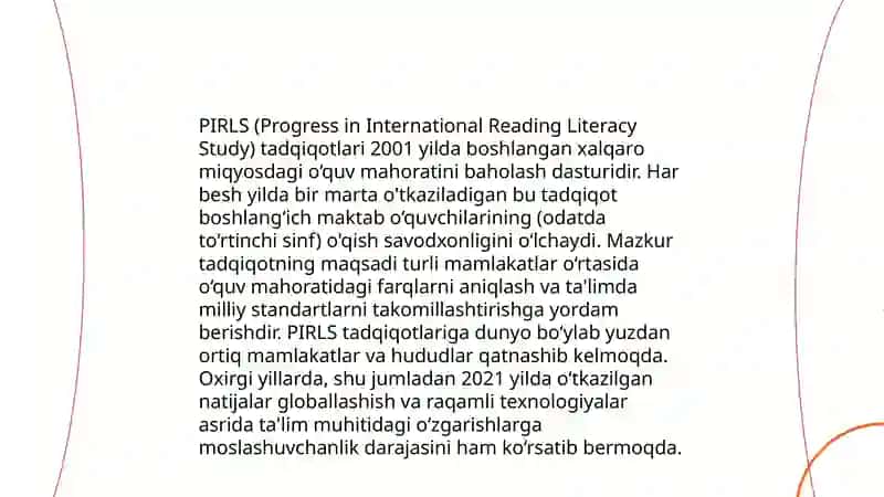 PIRLS Tadqiqotlari 3