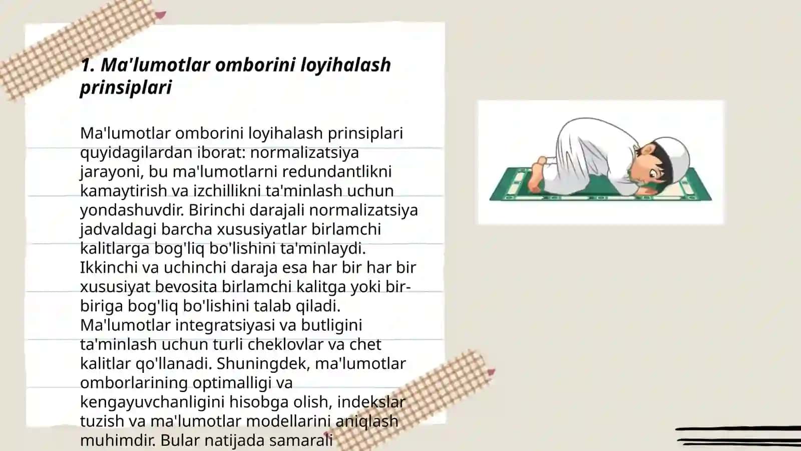 Ma'lumotlar omborini loyihalash prinsiplari 3