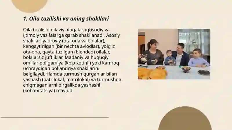 Oila tuzilishi va uning shakllari 3