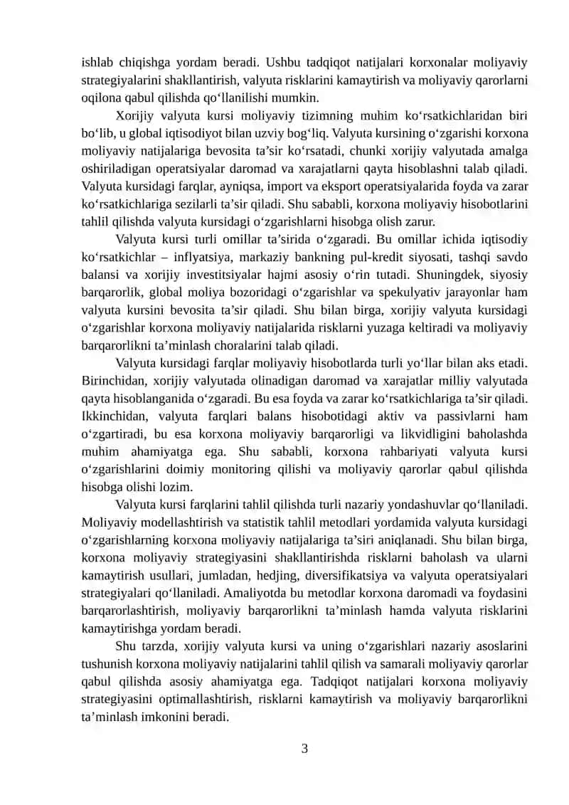 Xorijiy valyuta kursi farqlarning moliyaviy natijalarga ta'siri 3