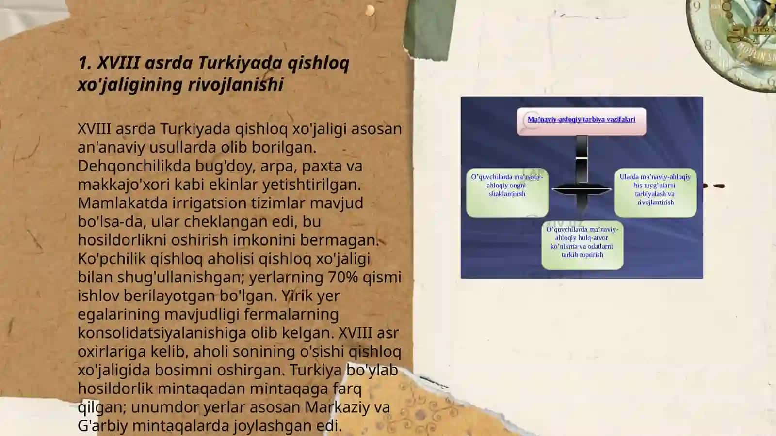 XVIII asr Turkiya: Iqtisodiy va madaniy rivojlanish 3