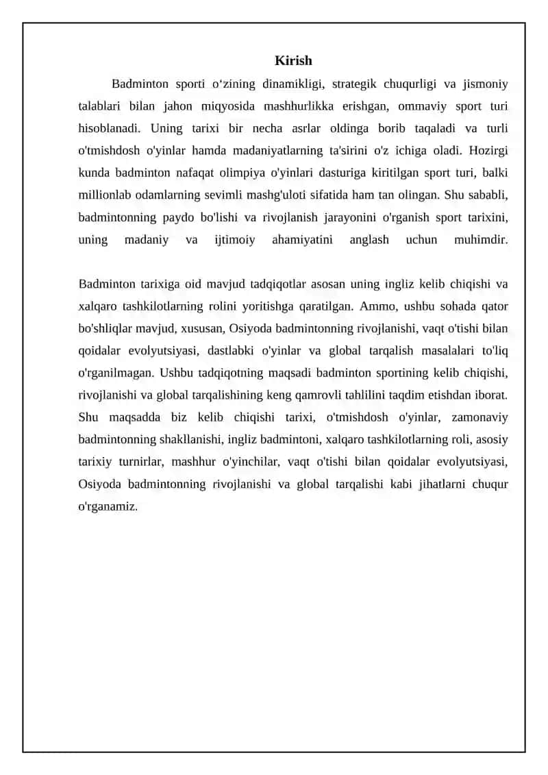 Badminton sporti tarixi 3
