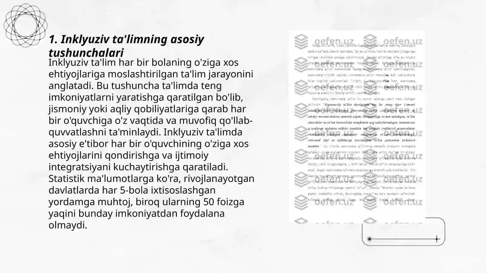 Inklyuziv ta'limning tamoyillari va inklyuziv taʼlim mazmunini yoritish uchun nogironlikka ega bo'lgan mashhur shaxslar 3