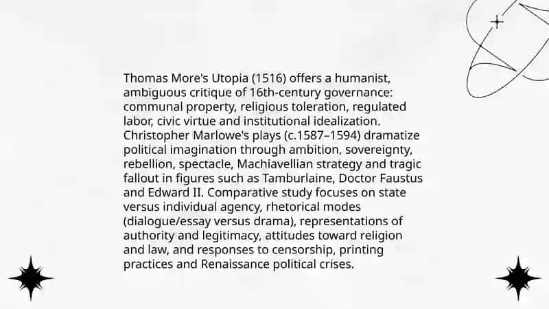 Thomas More (1478-1535) va Christopher Marlowe (1564-1593) ta'lim shakli va Jasorat 3
