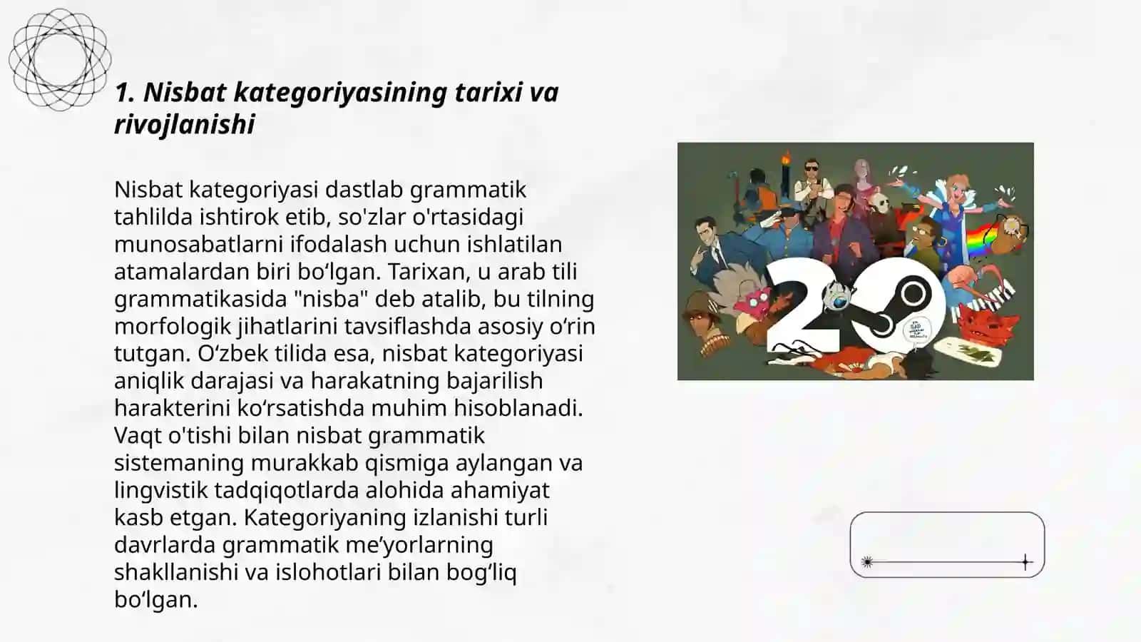 Nisbat kategoriyasining tarixi va rivojlanishi 3