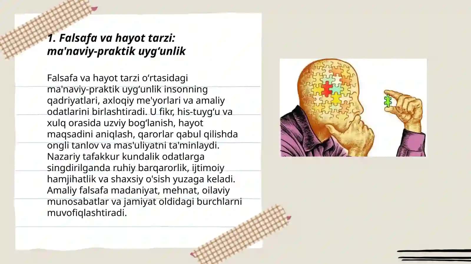 Falsafa turmush tarzi va dunyoni anglash usuli 3