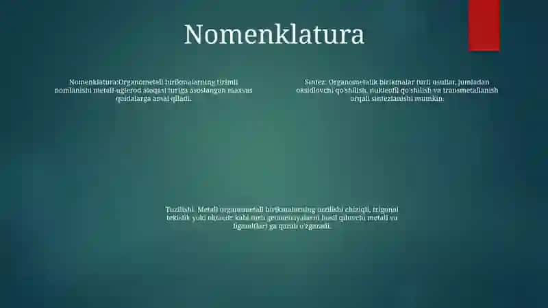 Metallorganik Birikmalar 3