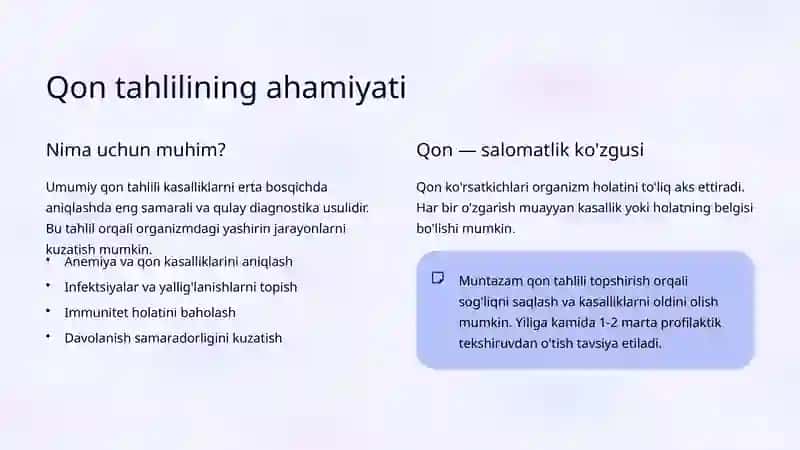 Qonning Umumiy Tahlili Ko'rsatkichlari va Ularning Talqini 3