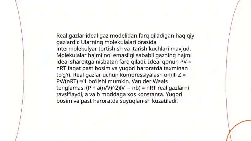 Real gazlar haqida ma’lumotlar 3