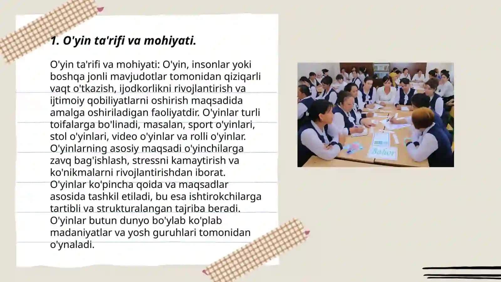 O'yin ta'rifi va mohiyati 3